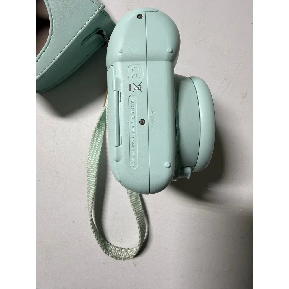 Fujifilm Instax Mini 8 Instant Film Camera Mint Green Polka Dot with Case Strap